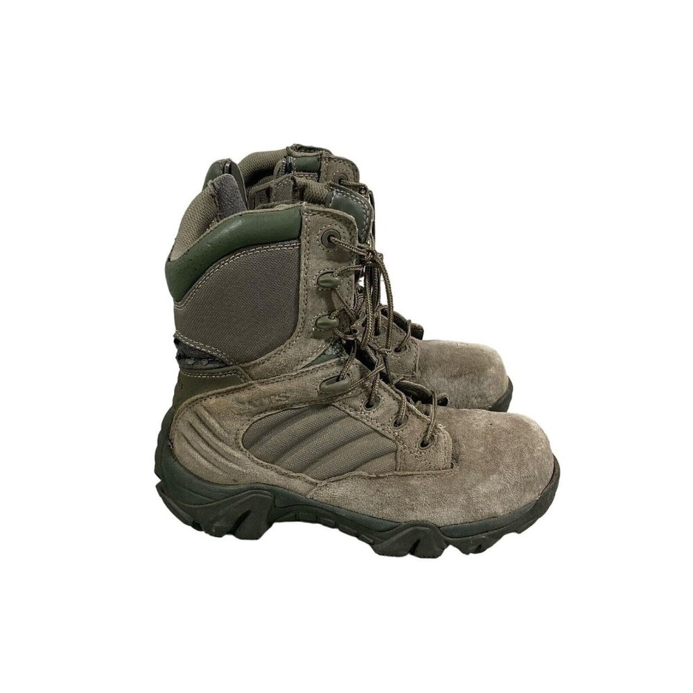 BATES‎ MEN'S BOOTS 7.0 SAGE GREEN PREOWNED SIDE ZIP E04276 GX-8